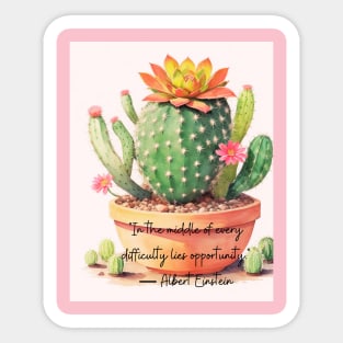 cactus with quotes Sticker